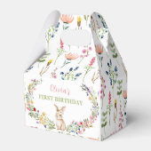 Enkele Bunny Wildflower Meisje Verjaardag Bedankdoosjes (Achterkant)