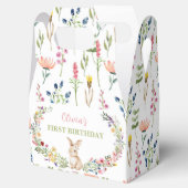 Enkele Bunny Wildflower Meisje Verjaardag Bedankdoosjes (Geopend)