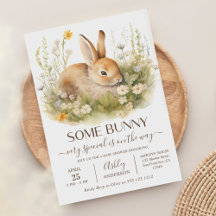 Enkele Bunny Wildflowers Schattige konijn Baby sho