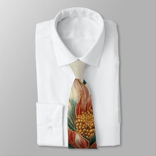 Enkele Cloisonne Bloem formele halsband Stropdas (Gebonden)