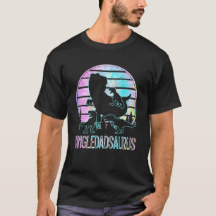 Enkele Dadsaurus dinosaurus papa van 3 Kinder Tie T-shirt