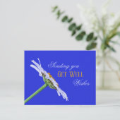 Enkele Daisy Flower op Canvas Briefkaart (Staand voorkant)