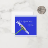 Enkele Daisy Flower op Canvas Notitiekaartje (Voorkant / Achterkant in situ)