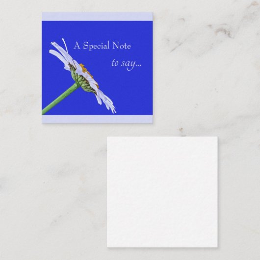 Enkele Daisy Flower op Canvas Notitiekaartje (Voorkant / Achterkant)