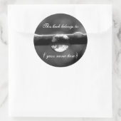 Enkele druppel ronde sticker (Tas)