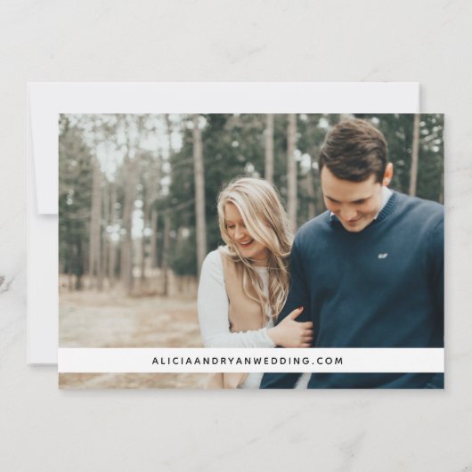 Enkele foto eucalyptus geo lijst opslaan van de da save the date (Achterkant)