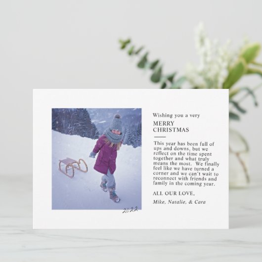 enkele foto speciale feestkaart feestdagenkaart (Staand voorkant)