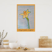 Enkele Gele Narcis Poster (Keuken)