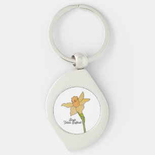 Enkele Gele Narcis Sleutelhanger