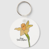 Enkele Gele Narcis Sleutelhanger (Voorkant)