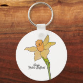 Enkele Gele Narcis Sleutelhanger (Voorkant)