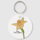 Enkele Gele Narcis Sleutelhanger (Achterkant)