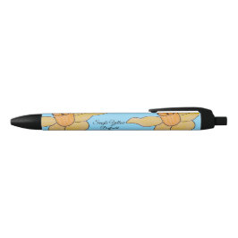 Enkele Gele Narcis Zwarte Inkt Pen