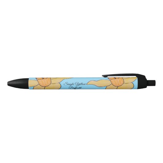Enkele Gele Narcis Zwarte Inkt Pen (Bovenkant)