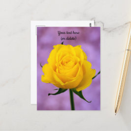 Enkele Gele Roos Ansichtkaart Briefkaart