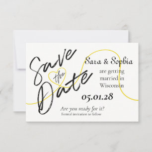 Enkele gouden draad Save the Date