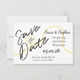 Enkele gouden draad Save the Date