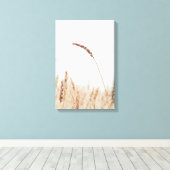 Enkele gouden tarwe hoofd op licht canvas afdruk (Insitu (Houten vloer))