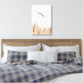 Enkele gouden tarwe hoofd op licht canvas afdruk (Insitu (Slaapkamer))