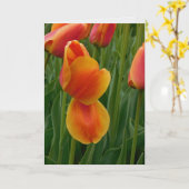 Enkele Gouden Tulp Notitiekaart (Gele Bloem)