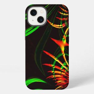 Enkele grassprieten en vuur bloemblaadjes iPhone 13 hoesje