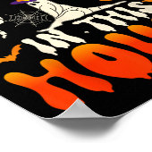 Enkele gruwelen in dit huis Grappige geest Hallowe Poster (Hoek)