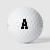 Enkele hoofdletter aanpasbare tekst golfballen (Voorkant)