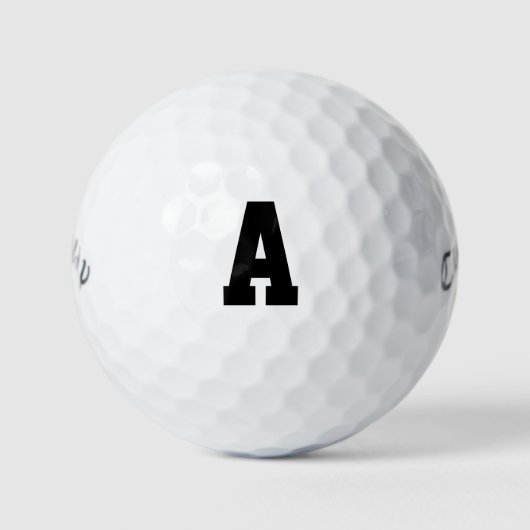 Enkele hoofdletter aanpasbare tekst golfballen (Voorkant)