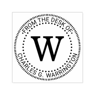 Enkele initiaal letter monogram “afkomstig van het  zelfinktende stempel