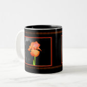 Enkele iris tweekleurige koffiemok (Voorkant links)