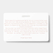 Enkele kaart badge (Achterkant)