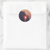 Enkele kaart ronde sticker (Tas)