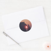 Enkele kaart ronde sticker (Envelop)
