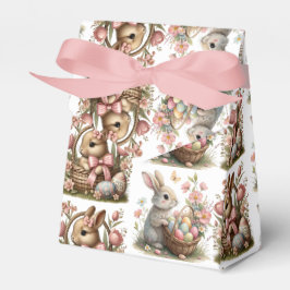 Enkele konijntje paasmand wilde bloem bedankdoosjes