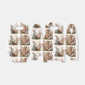 Enkele konijntje paasmand wilde bloem bedankdoosjes (Uitgevouwen)