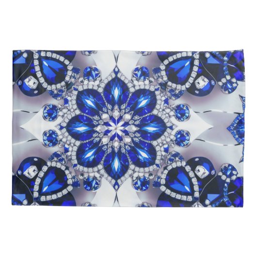 Enkele Kussensloop met blauw-witte kleuren (Achterkant)