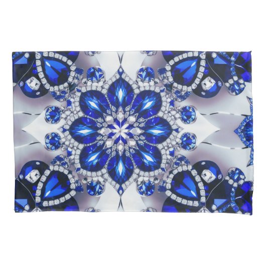 Enkele Kussensloop met blauw-witte kleuren (Voorkant)