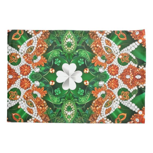 Enkele Kussensloop met Ierse kleuren (Achterkant)