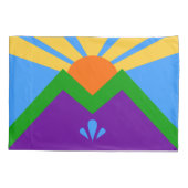 Enkele Kussensloop met vlag van Manitou Springs (Achterkant)