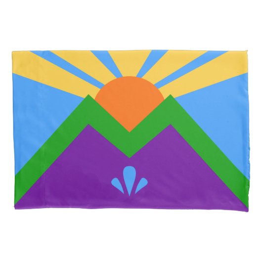 Enkele Kussensloop met vlag van Manitou Springs (Voorkant)