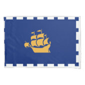 Enkele kussensloop met vlag van Quebec City (Voorkant)