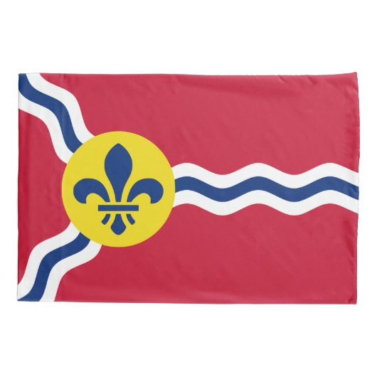 Enkele Kussensloop met vlag van St. Louis, USA (Achterkant)