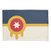 Enkele Kussensloop met vlag van Tulsa, Oklahoma (Voorkant)