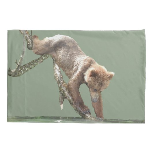 Enkele Kussensloop, standaardgrootte met grizzly-b Kussensloop (Achterkant)