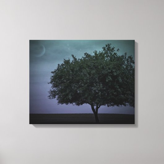 Enkele landboom canvas afdruk (Voorkant)