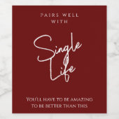 Enkele Leuke Aangepaste Sjabloon Wijnlabel Wijn Etiket (Enkel label)