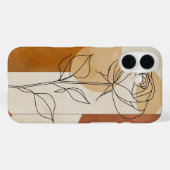 Enkele Lijn Roos Case-Mate iPhone Case (Achterkant (horizontaal))