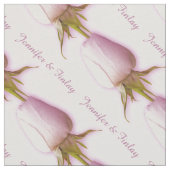 Enkele lila roos bruiloft aangepaste naam stof (Close Up)