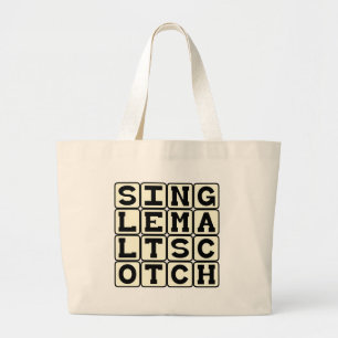 Enkele Malt Schotse Whisky, Alcoholische Drank Grote Tote Bag