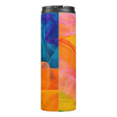 Enkele meerkleurige fabric. achtergrond, kleur, va thermosbeker (Achterkant)